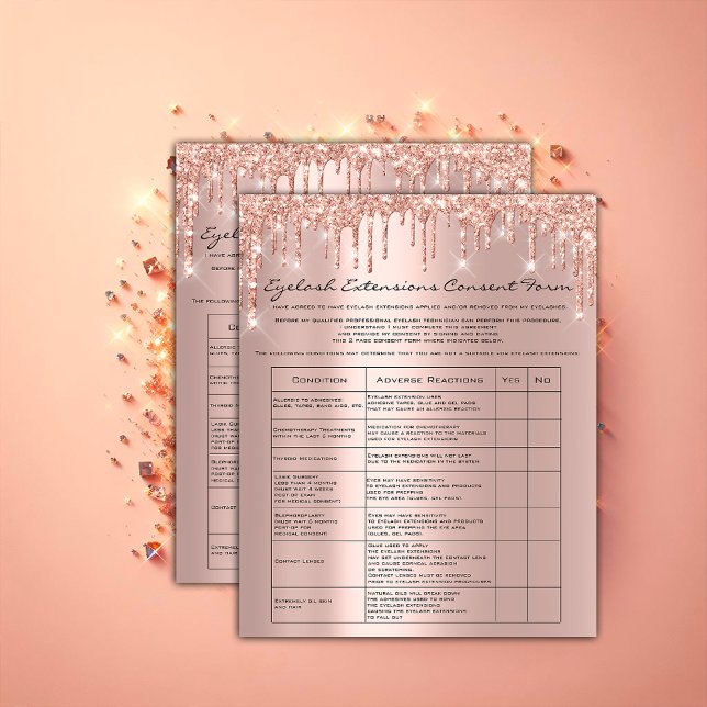 Eyelash Extension Liability Waiver Agreement Rose Flyer (Eyelash Extension Liability Waiver Agreement Rose Flyer)