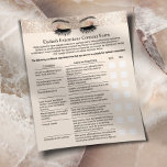 Eyelash Extension Liability Waiver Form Cream Flyer<br><div class="desc">Eyelash Extension Liability Waiver & Release Form.</div>
