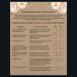 Eyelash Extension Liability Waiver Rustic Kraft Flyer<br><div class="desc">Eyelash Extension Liability Waiver & Release Form Vintage Floral Rustic Kraft Flyers.</div>