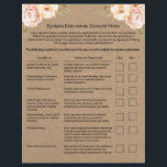 Eyelash Extension Liability Waiver Rustic Kraft Flyer<br><div class="desc">Eyelash Extension Liability Waiver & Release Form Vintage Floral Rustic Kraft Flyers.</div>