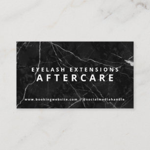 Eyelash Extensions Aftercare Business Card
