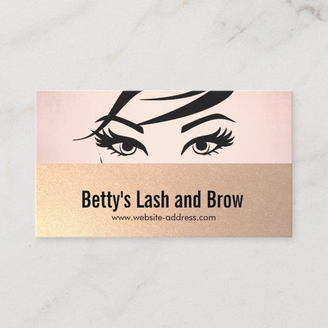 Eyelash Extensions and Brow Specialist Salon Business Card (Front)