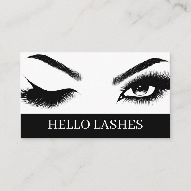Eyelash Extensions Beauty Salon Spa   Business Car Business Card (Front)