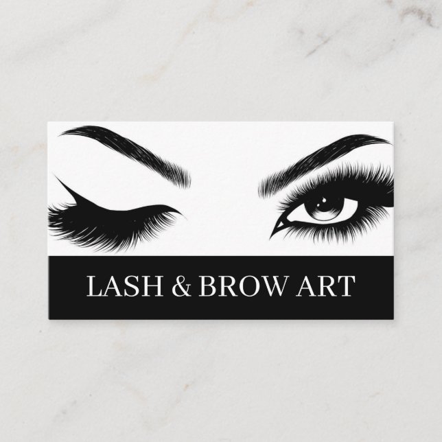 Eyelash Extensions Beauty Salon Spa   Business Car Card (Front)