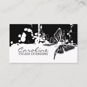 Eyelash Extensions Black Butterfly Trendy Card