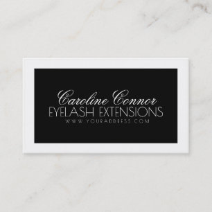 Eyelash Extensions Black & White Bold Design Card