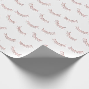 Eyelash Extensions Cute Pink Lashes Makeup Lover Wrapping Paper