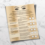Eyelash Extensions Golden Liability Waiver Flyer<br><div class="desc">Eyelash Extension Liability Waiver & Release Form Gold Flyers.</div>