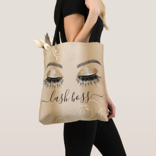 Eyelash Extensions Lash Boss Luxury Gold Tote Bag