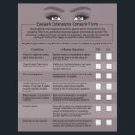 Eyelash Extensions Liability Waiver Lash Salon Flyer<br><div class="desc">Eyelash Extension Liability Waiver & Release Form Flyers.</div>