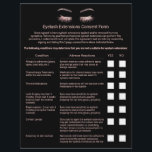 Eyelash Extensions Liability Waiver Plain Black Flyer<br><div class="desc">Eyelash Extension Liability Waiver & Release Form Plain Black Flyers.</div>