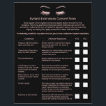 Eyelash Extensions Liability Waiver Plain Black Flyer<br><div class="desc">Eyelash Extension Liability Waiver & Release Form Plain Black Flyers.</div>