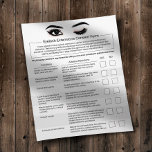 Eyelash Extensions Liability Waiver Release Form 2 Flyer<br><div class="desc">Eyelash Extension Liability Waiver & Release Form Flyers.</div>