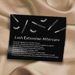 Eyelash Extensions Makeup Artist Cute Aftercare Flyer<br><div class="desc">Cute Hand-drawn Minimalist Eyelash Extension Aftercare Cards.</div>