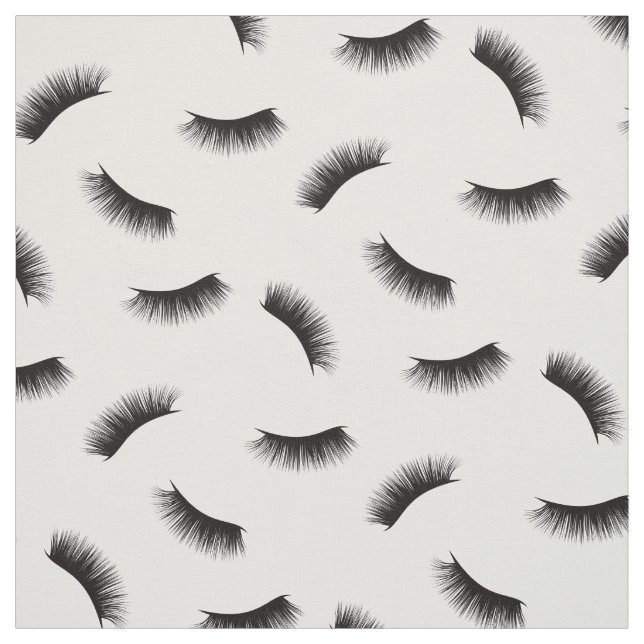 Eyelash Extensions Modern Lashes Pattern Fabric (Swatch)
