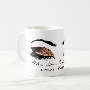 Eyelash Extention Beauty Studio Coffe  Glitter Coffee Mug