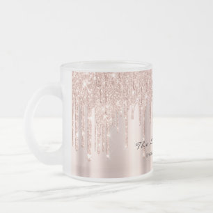 Eyelash Extention Beauty Studio Rose Spark Makeup Frosted Glass Coffee Mug