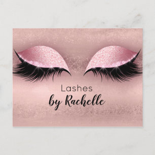 Eyelash Lashes Makeup Blush Pink Postcard