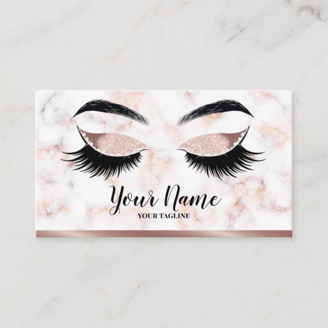 Eyelash logo business card design (Front)
