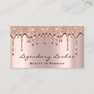 Eyelash. Makeup Art Glitter 3D Effect Esthetician Business Card