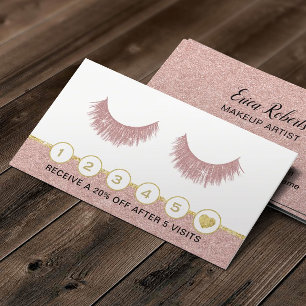 Eyelash Makeup Artist Rose Gold Glitter Loyalty