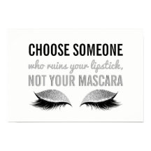 Eyelash Makeup Inspirational Quote Black and White