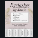 Eyelash Service Pink Gold Business Tear Off Strips Flyer<br><div class="desc">Modern Flyers for Salon</div>