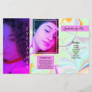 Eyelash Services Holographic Session Brochure 