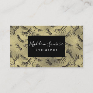 Eyelash Technician Gold  Business Card