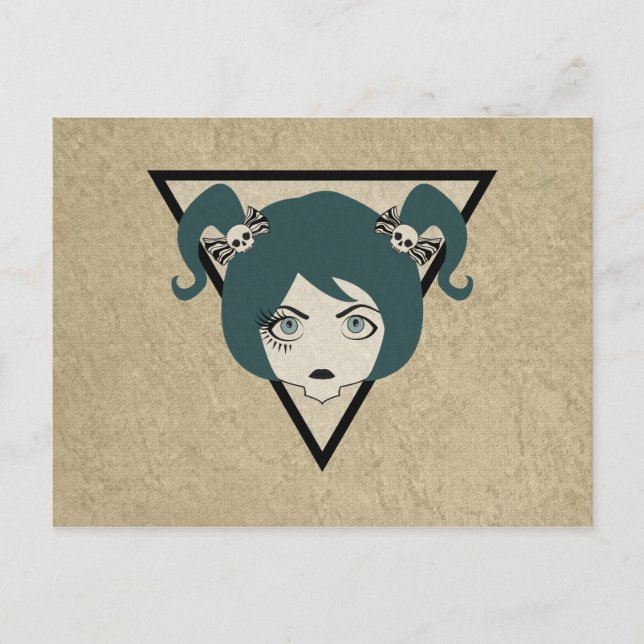 eyelashed lady postcard (Front)