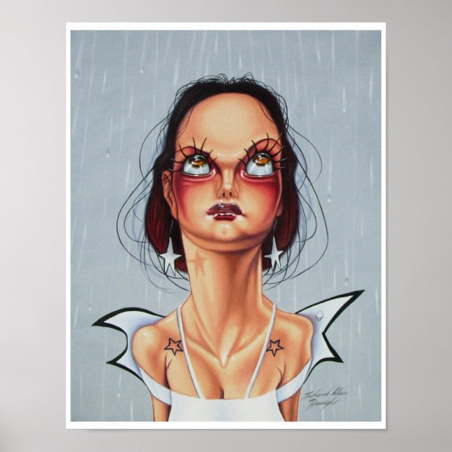 Eyelashes and Earrings Poster (Front)