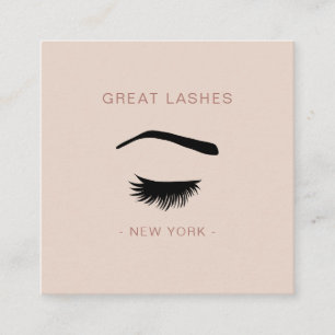 eyelashes brown business card