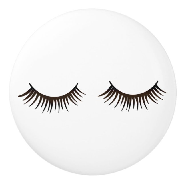 Eyelashes Ceramic Knob (Front)