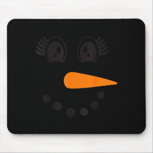 Eyelashes Christmas Outfit Snowman Face Costume Gi Mouse Mat