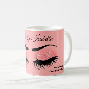 Eyelashes - Coral Pink Coffee Mug