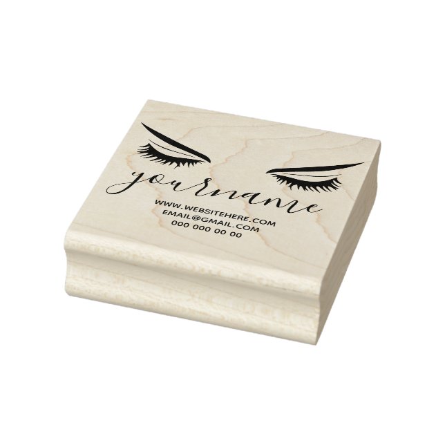 Eyelashes Extension Rubber Stamp (Stamp)