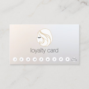 EyeLashes Lash Extension Customer Loyalty 10 Punch Card