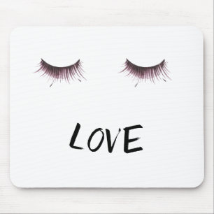 Eyelashes Love Mouse Mat