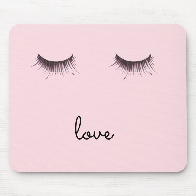 Eyelashes love mouse mat (Front)