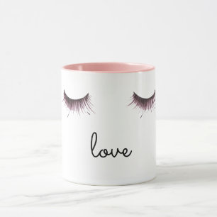 Eyelashes love mug