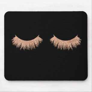 Eyelashes Makeup Artist Black Stylish Mouse Mat