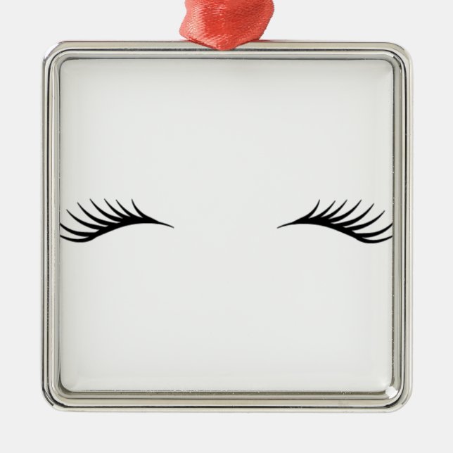 Eyelashes Metal Tree Decoration (Front)