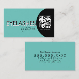  Eyelashes Salon Beauty  Eyelashes QR CODE   Business Card