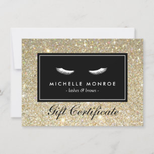 Eyelashes with Gold Glitter Gift Certificate