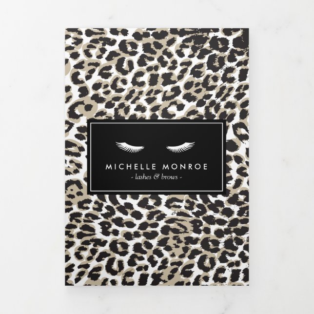 Eyelashes with Leopard Print Price List Brochure (Cover)