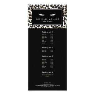 Eyelashes with Leopard Print Rack Card