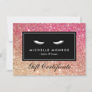 Eyelashes with Red/Bronze Glitter Gift Certificate