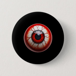 Eyell Funny Scary Bloodshot Halloween Eyell  6 Cm Round Badge