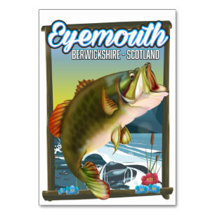 Eyemouth Berwickshire Scotland fishing poster. Table Number