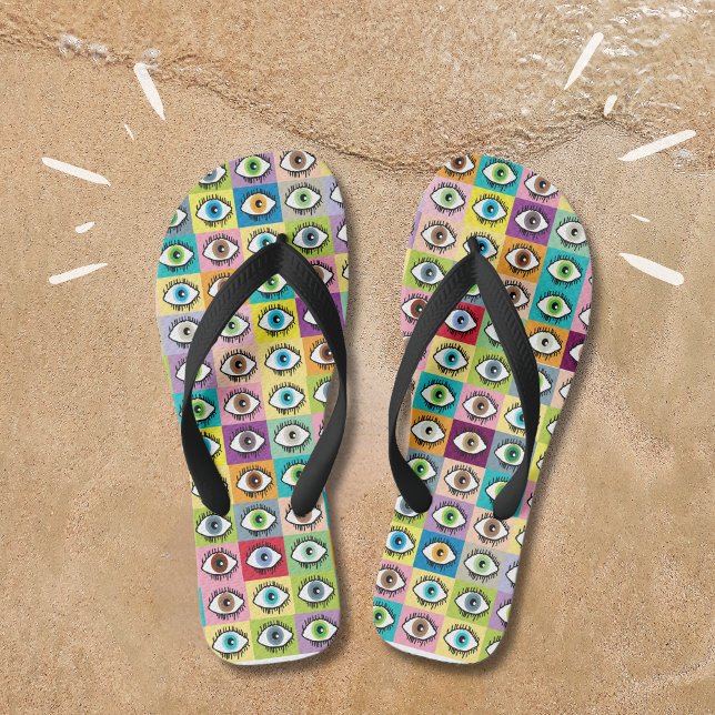 Eyes all seeing sight good looking zany quirky flip flops (Creator Uploaded)